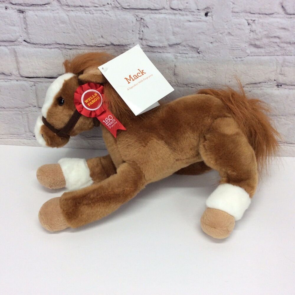 Wells Fargo 2012 Legendary Plush Pony Mack 14" Brown Tags "160 Years of Service"